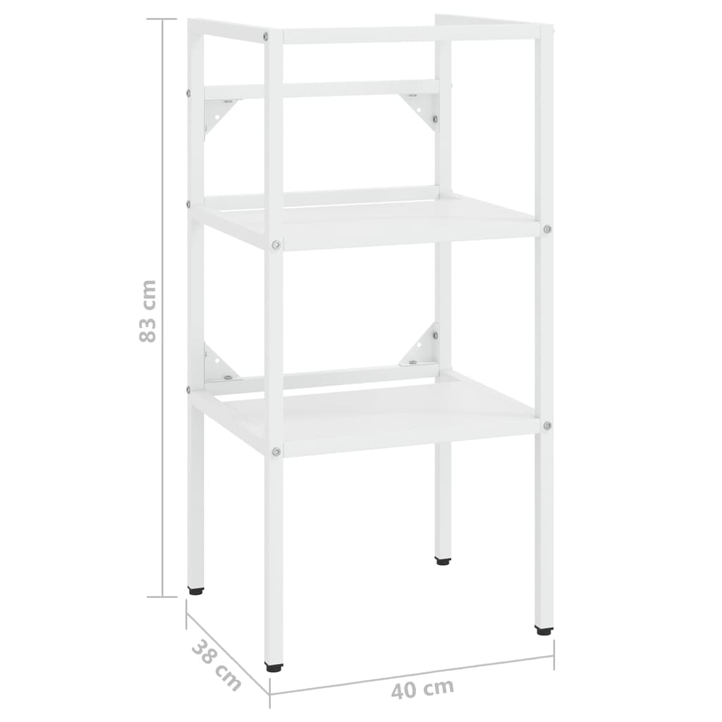 Wastafelframe 59x38x83 cm ijzer wit