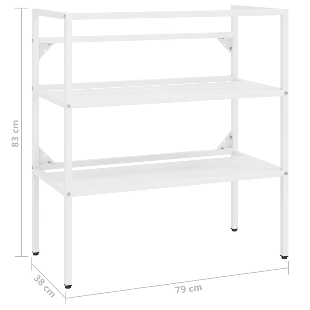 Wastafelframe 79x38x83 cm ijzer wit