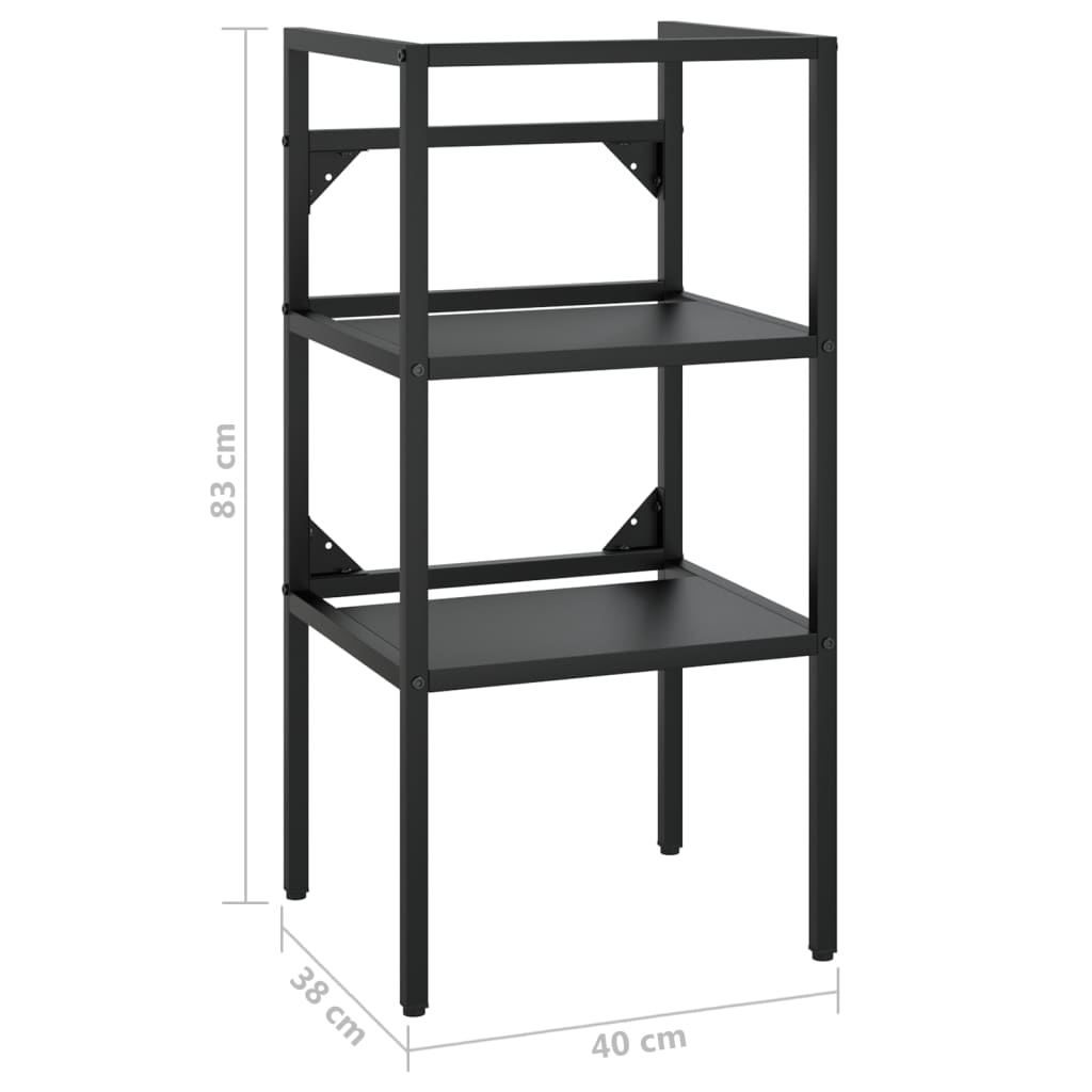 Wastafelframe 59x38x83 cm ijzer zwart