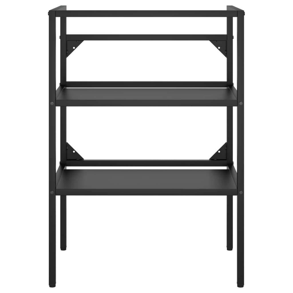 Wastafelframe 59x38x83 cm ijzer zwart