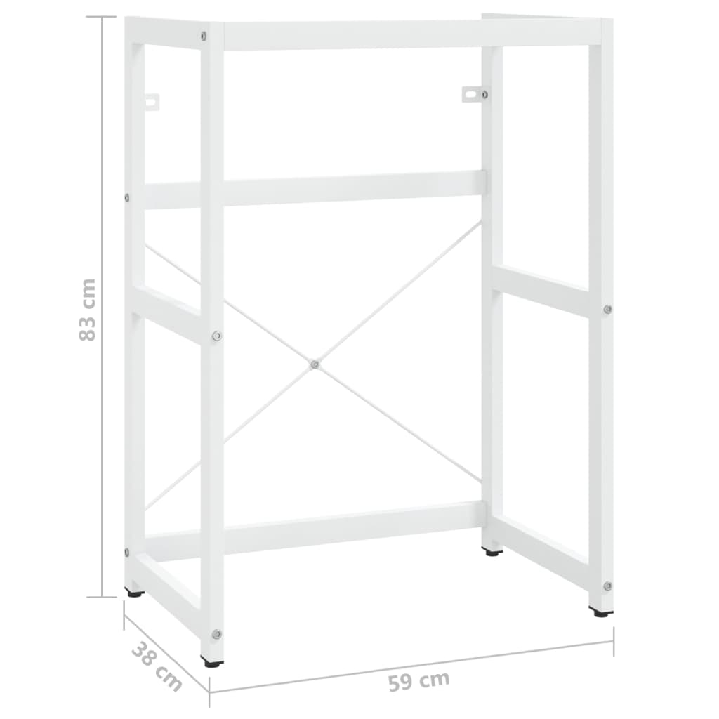 Wastafelframe 59x38x83 cm ijzer zwart