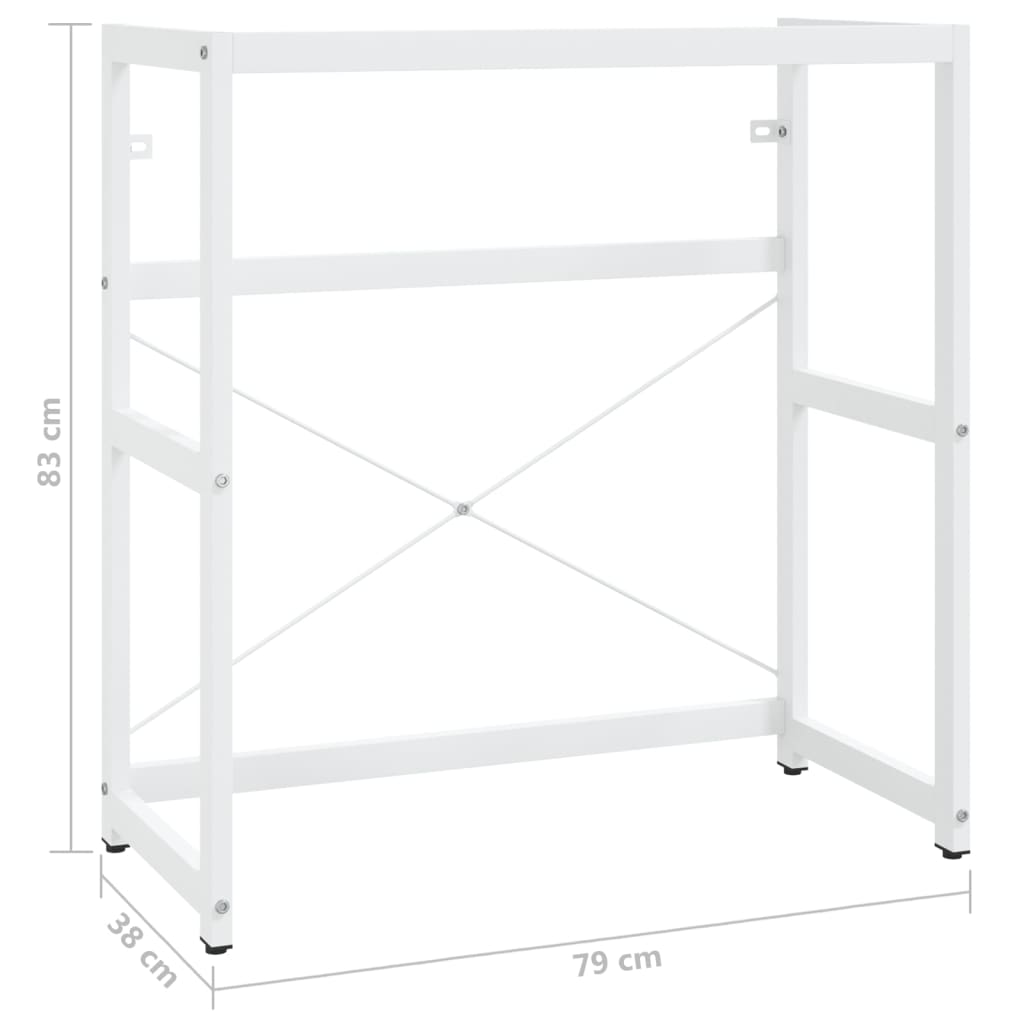 Wastafelframe 59x38x83 cm ijzer zwart