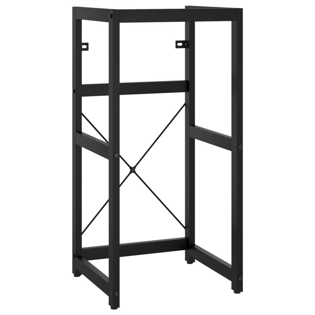 Structure lavabo 59x38x83 cm fer noir