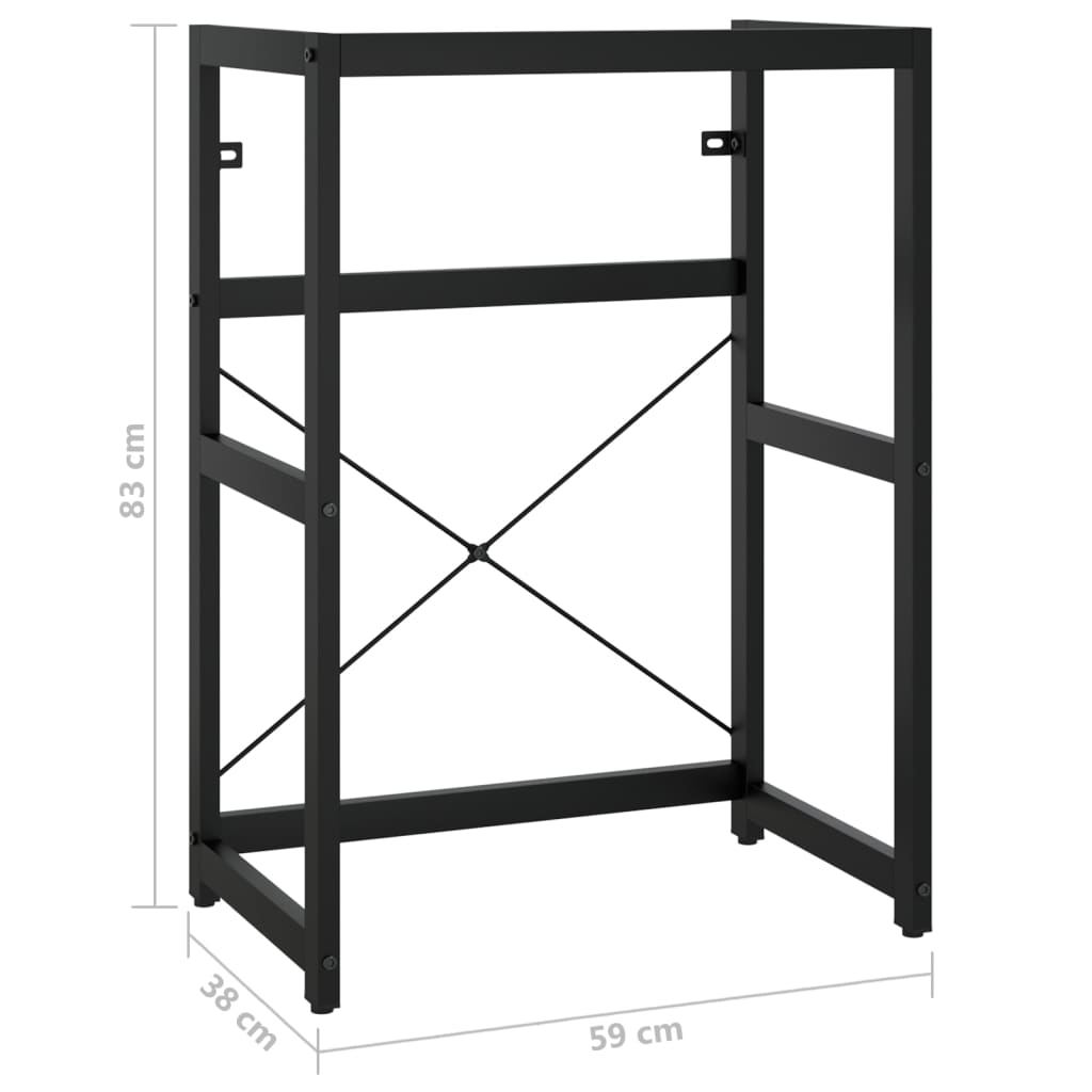 Wastafelframe 59x38x83 cm ijzer zwart