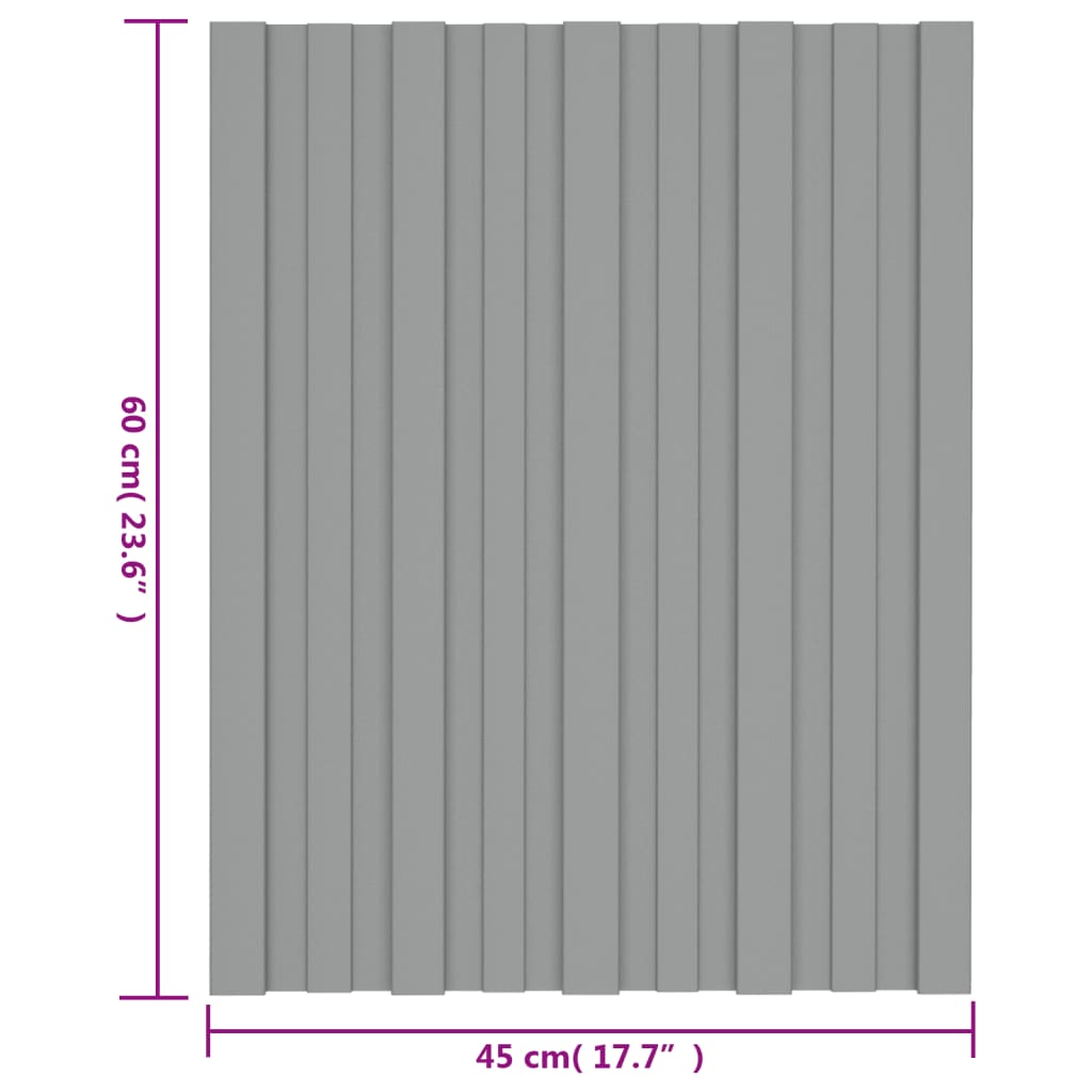 Dakpanelen 36 st 100x45 cm gegalvaniseerd staal