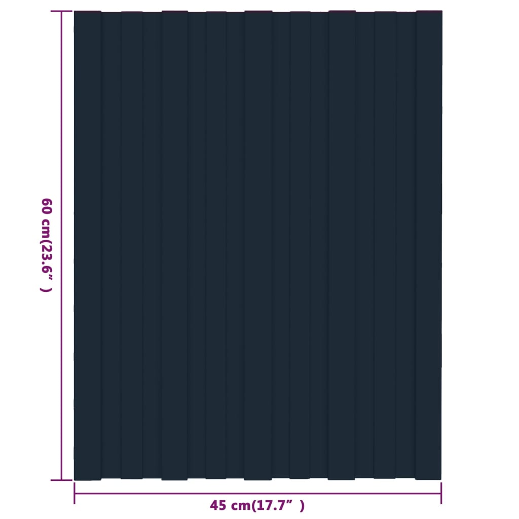 Dakpanelen 12 st 100x45 cm gegalvaniseerd staal