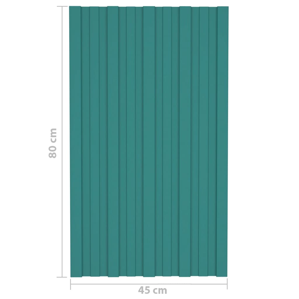 Dakpanelen 36 st 100x45 cm gegalvaniseerd staal