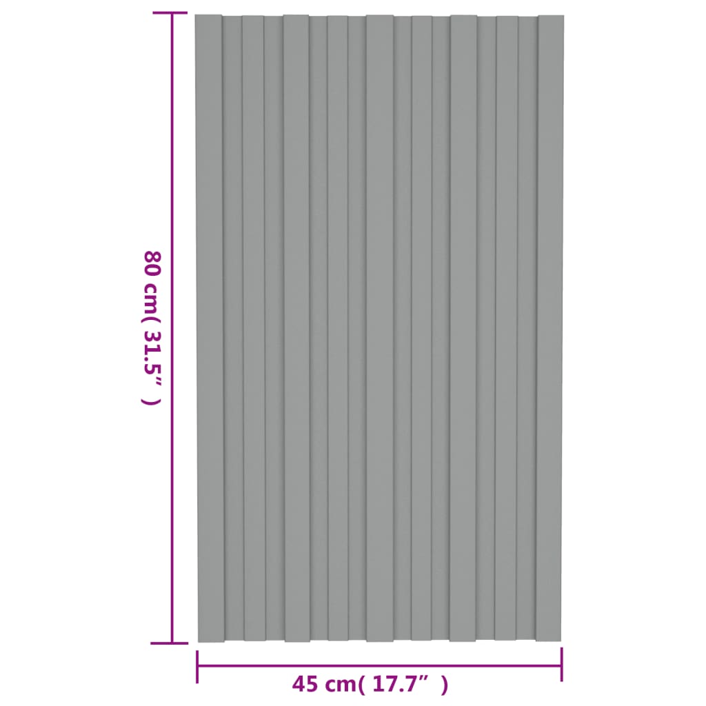 Dakpanelen 36 st 100x45 cm gegalvaniseerd staal