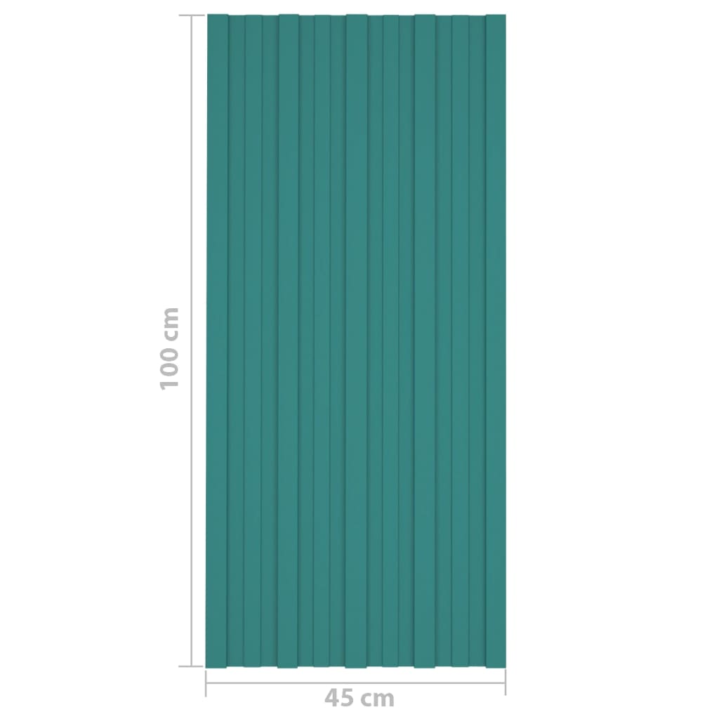 Dakpanelen 12 st 100x45 cm gegalvaniseerd staal