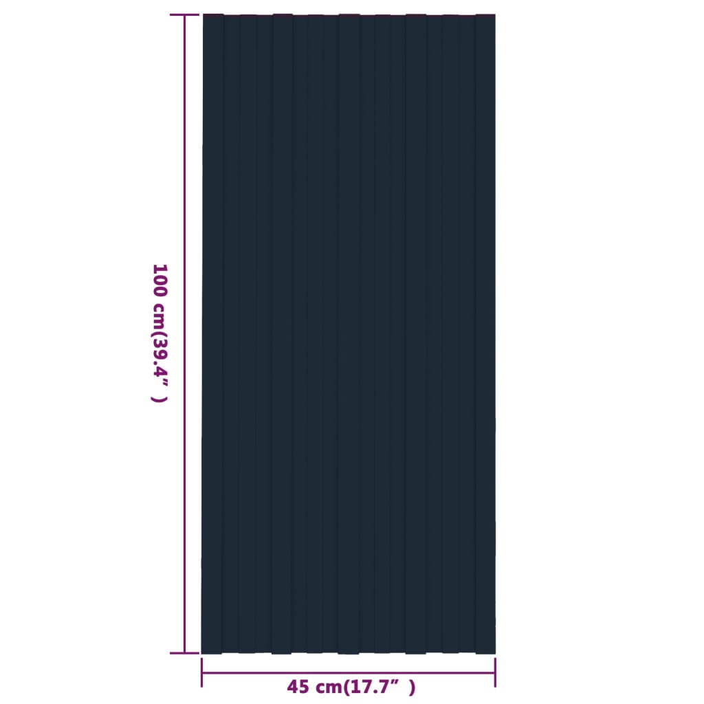 Dakpanelen 36 st 100x45 cm gegalvaniseerd staal