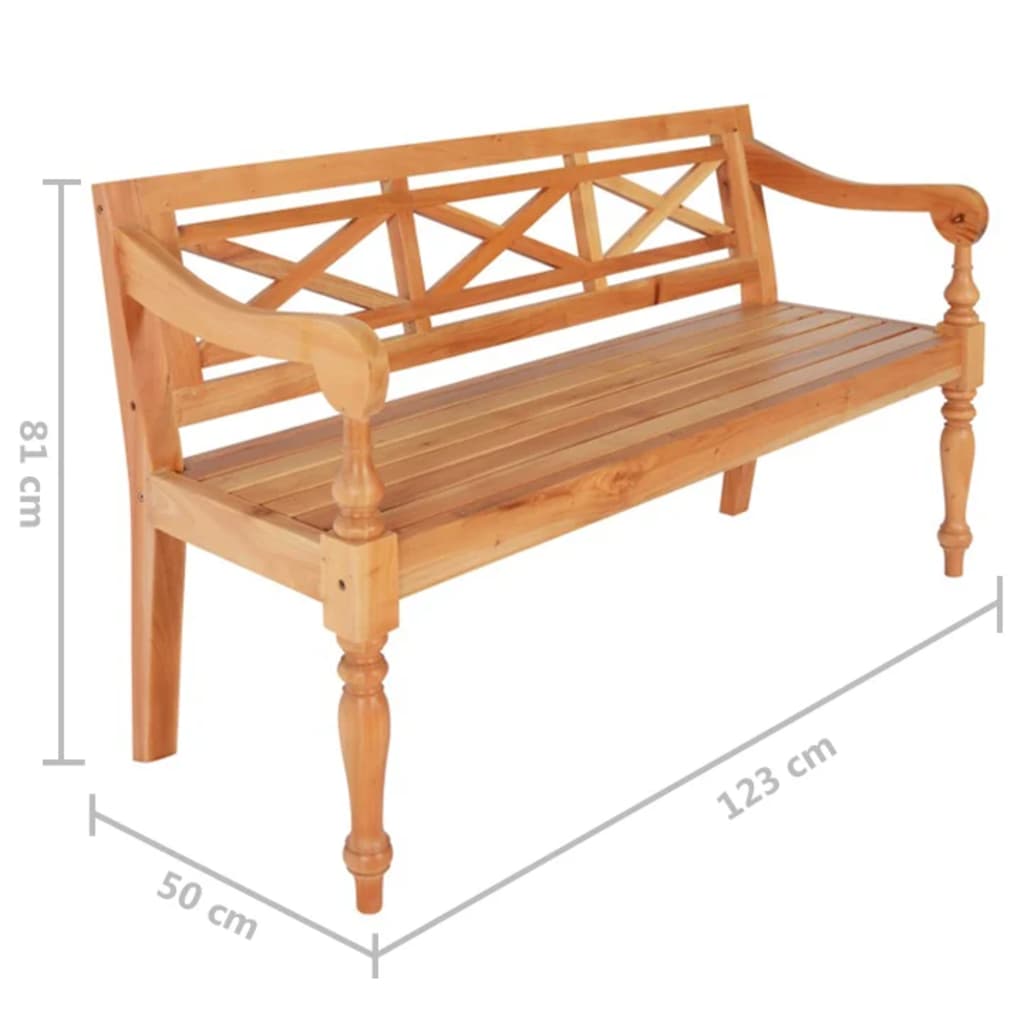 Canapé Batavia 98 cm en acajou massif