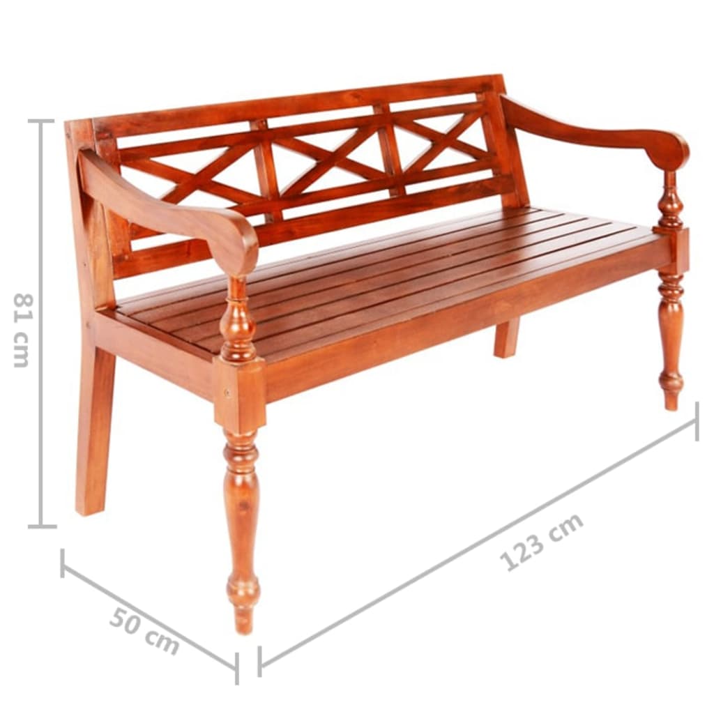 Canapé Batavia 98 cm en acajou massif