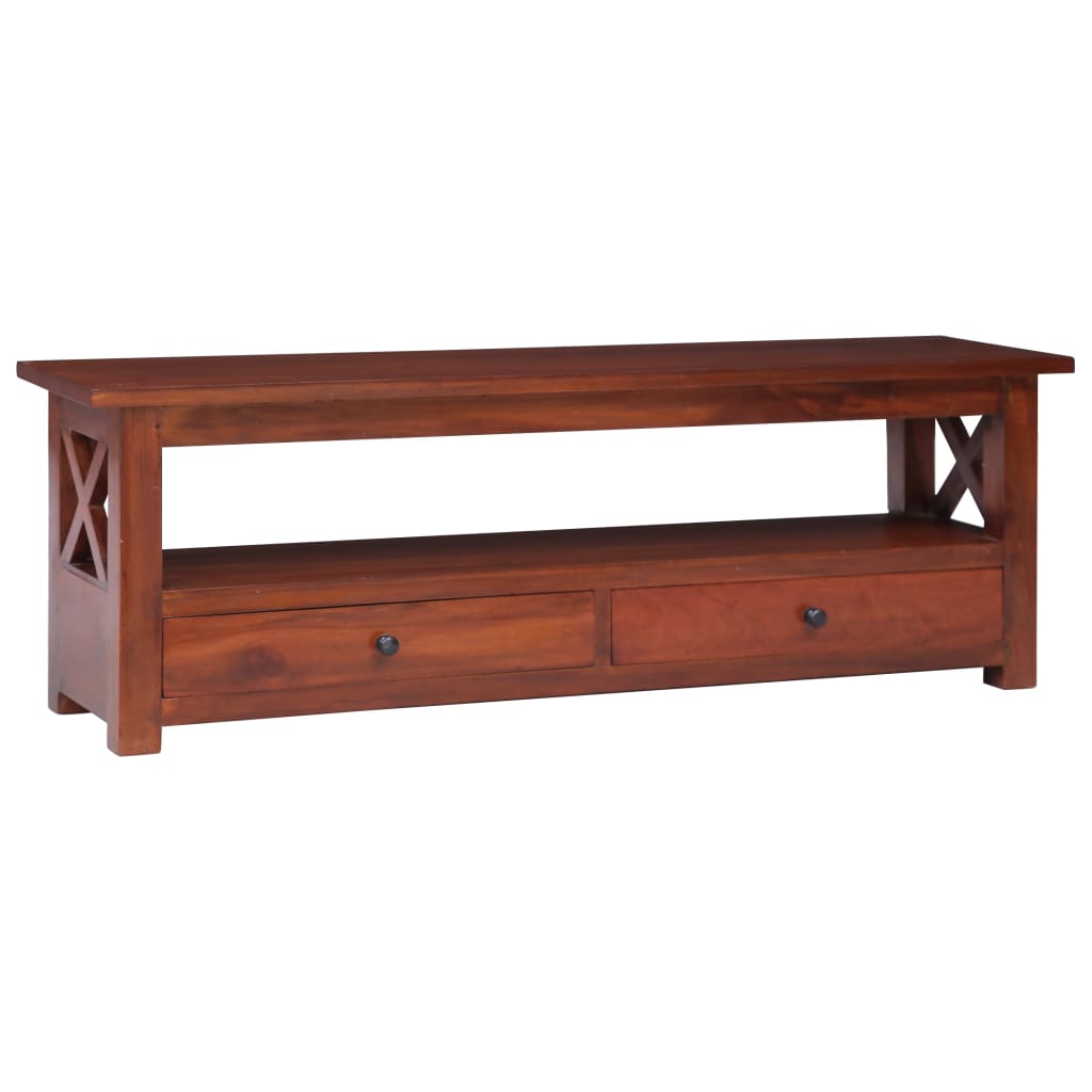 Tv-meubel 115x30x40 cm massief mahoniehout bruin