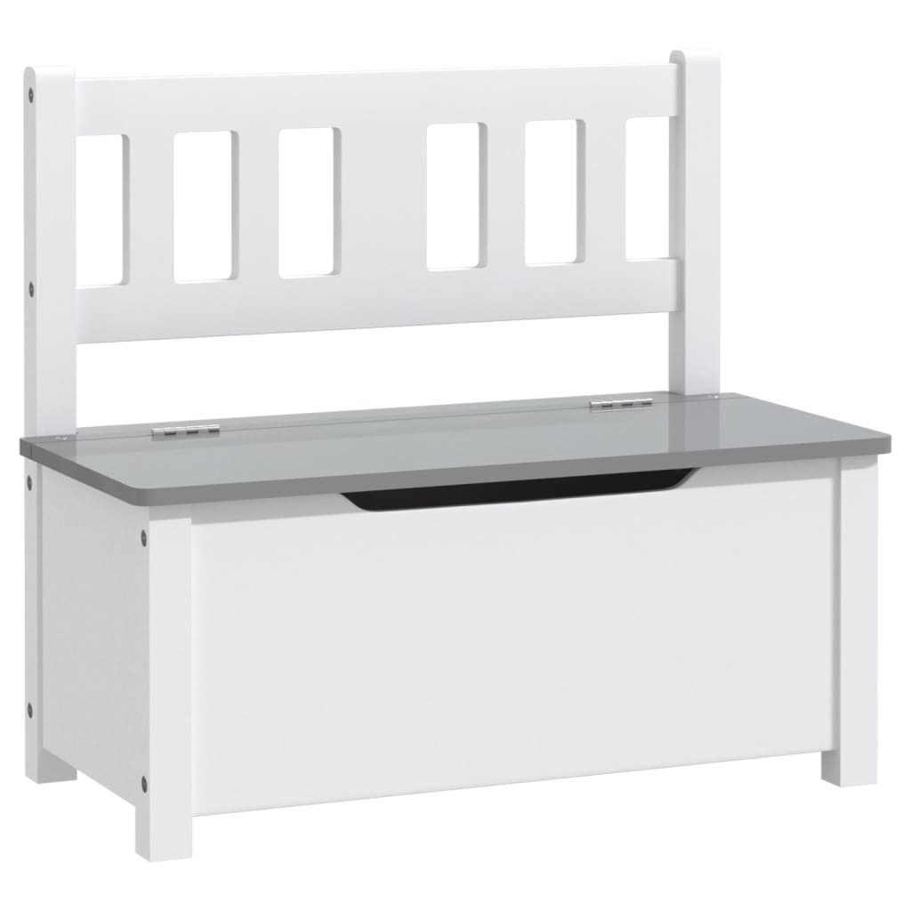 3-delige Kindertafel- en stoelenset MDF wit en grijs