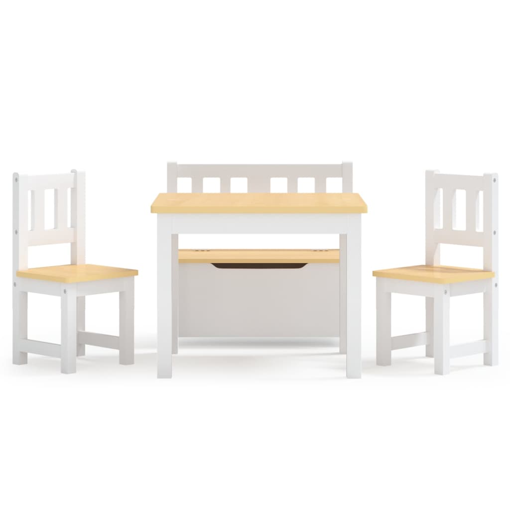 3-delige Kindertafel- stoelenset MDF