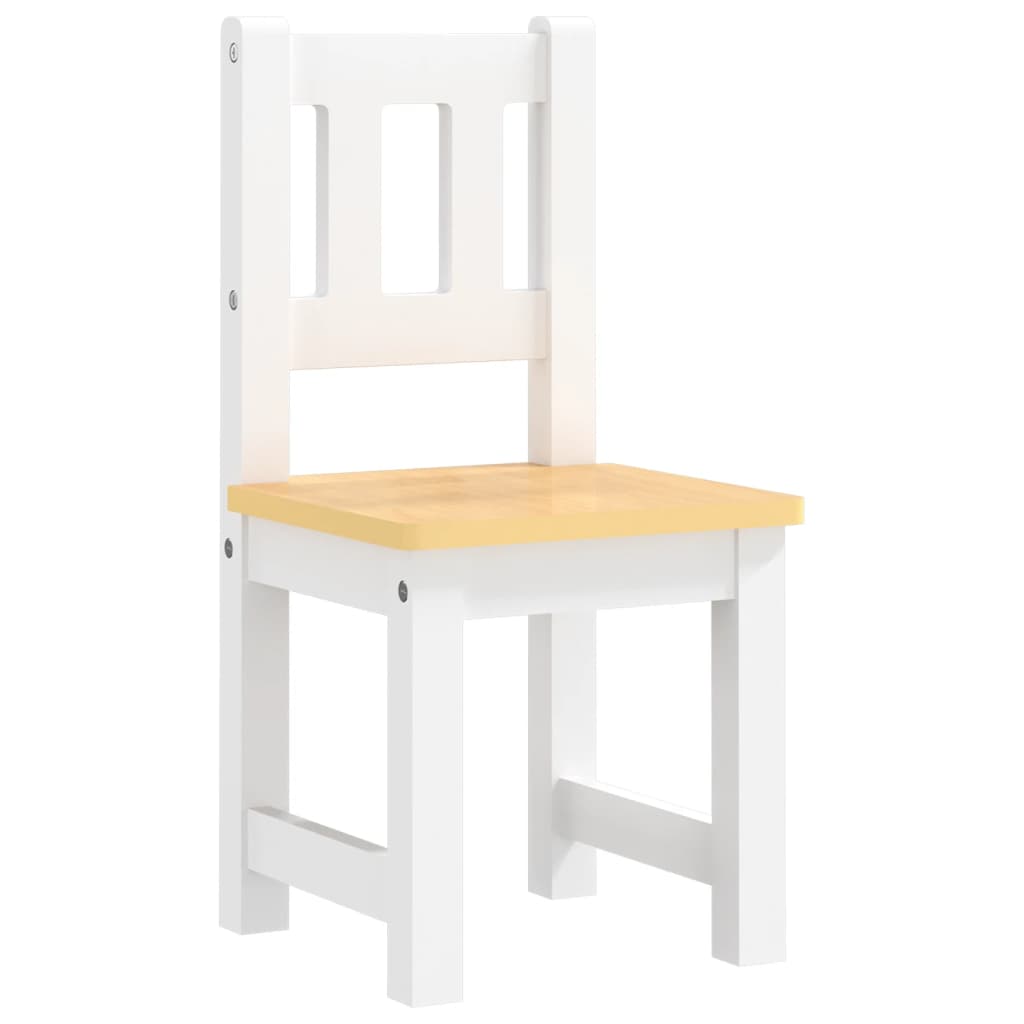 3-delige Kindertafel- en stoelenset MDF wit en grijs