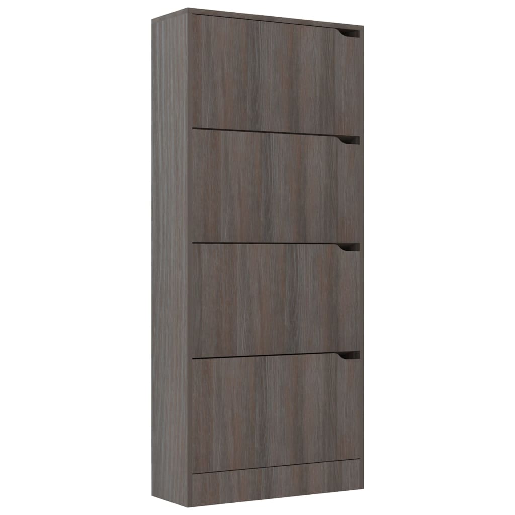 Schoenenkast 3 deuren 59x24x105 cm bewerkt hout sonoma eiken