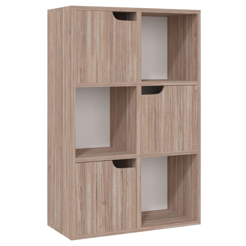 Boekenkast 60x27,5x88 cm bewerkt hout gerookt eikenkleur