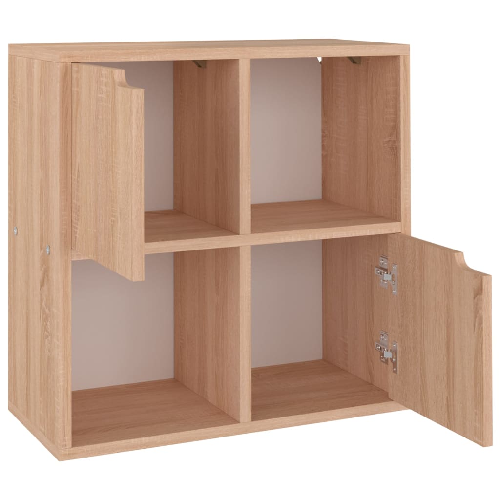 Boekenkast 60x27,5x59,5 cm bewerkt hout eikenkleurig