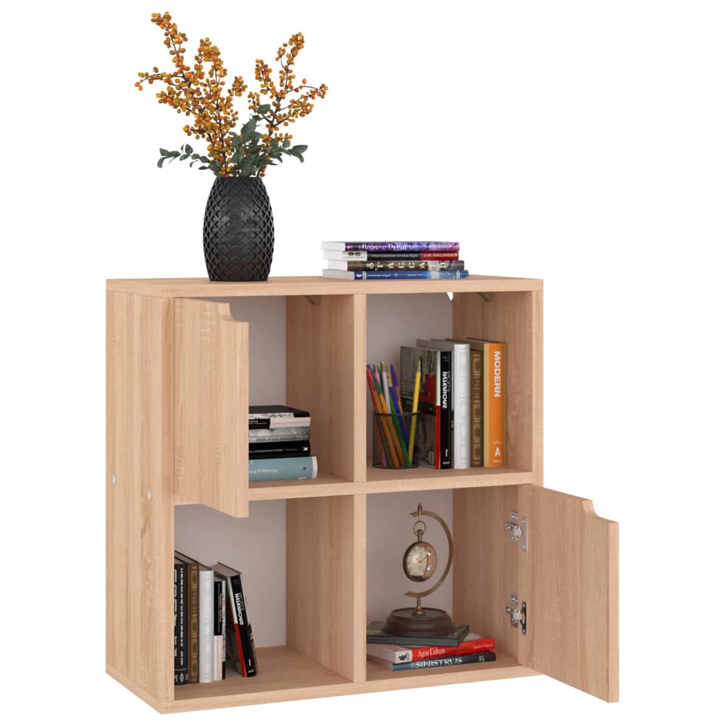 Boekenkast 60x27,5x59,5 cm bewerkt hout eikenkleurig