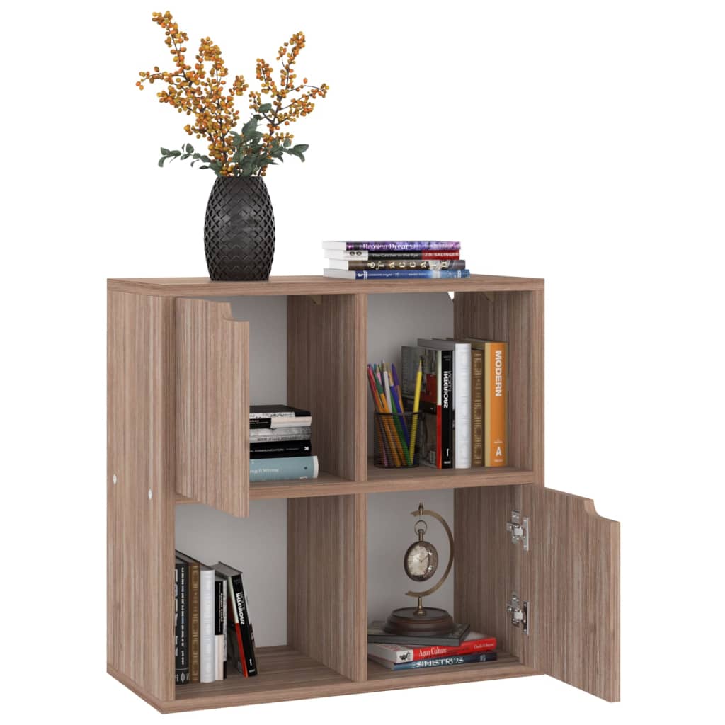 Boekenkast 60x27,5x59,5 cm bewerkt hout eikenkleurig