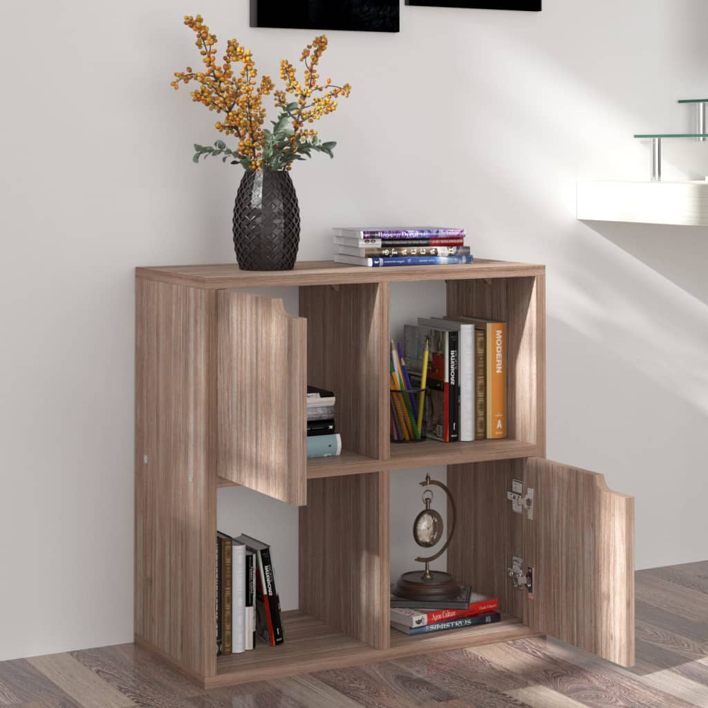 Boekenkast 60x27,5x59,5 cm bewerkt hout eikenkleurig