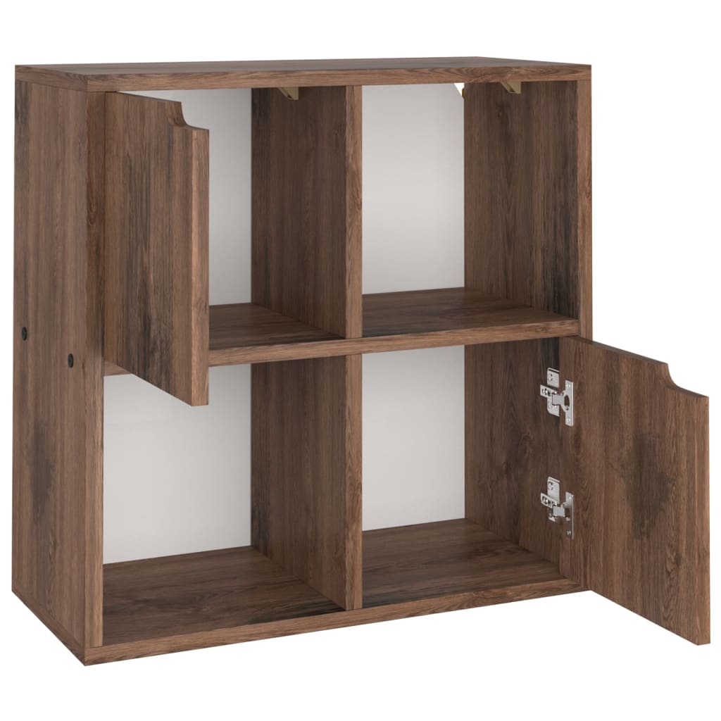 Boekenkast 60x27,5x59,5 cm bewerkt hout eikenkleurig