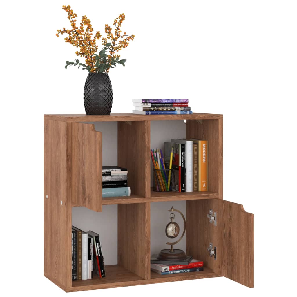 Boekenkast 60x27,5x59,5 cm bewerkt hout eikenkleurig