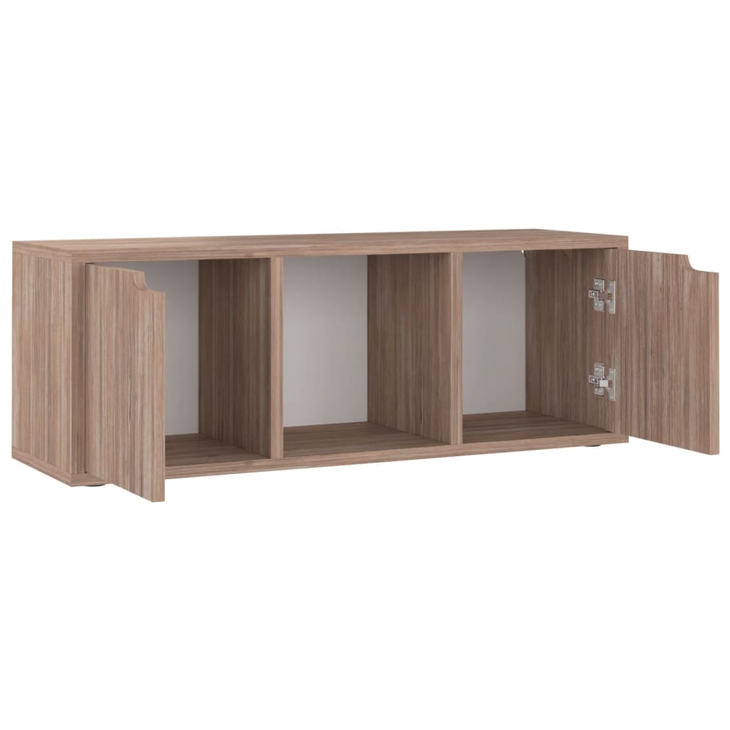 Tv-meubel 88,5x27,5x30,5 cm bewerkt hout betongrijs