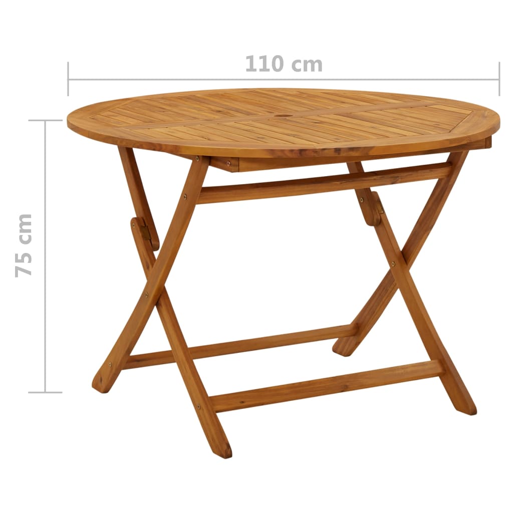 Tuintafel inklapbaar 110 cm massief acaciahout