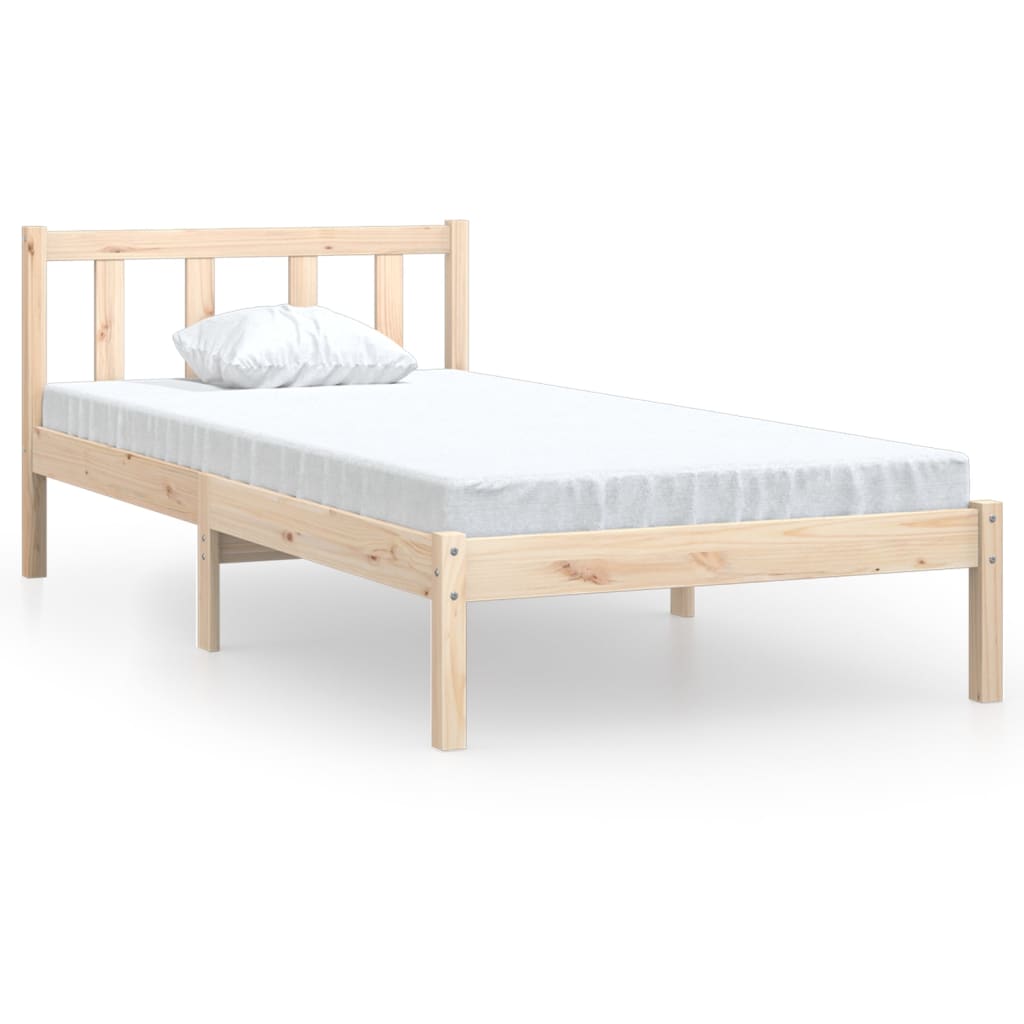 Bedframe massief grenenhout 75x190 cm