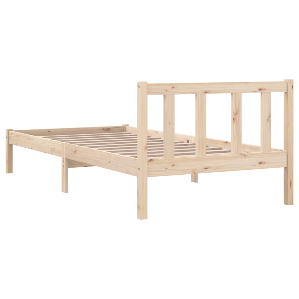 Bedframe massief grenenhout 75x190 cm