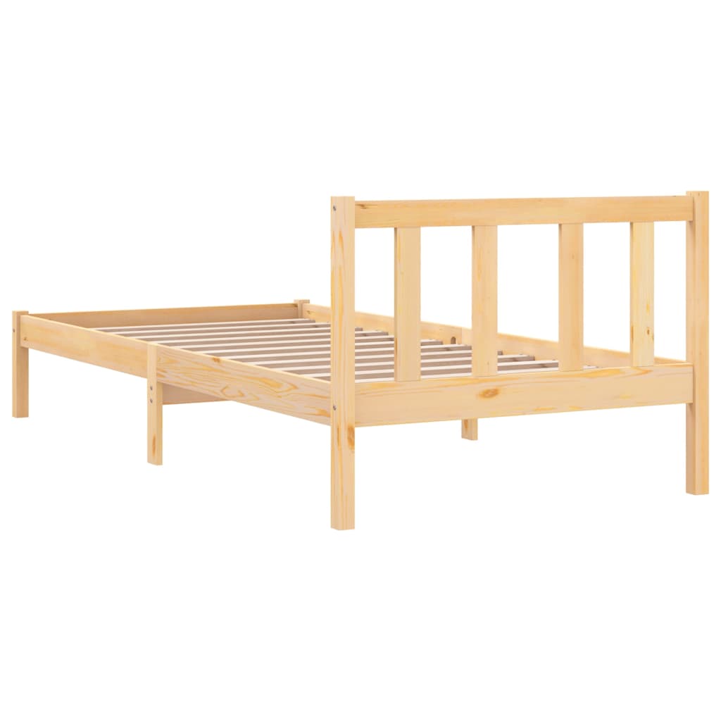 Bedframe massief grenenhout 75x190 cm