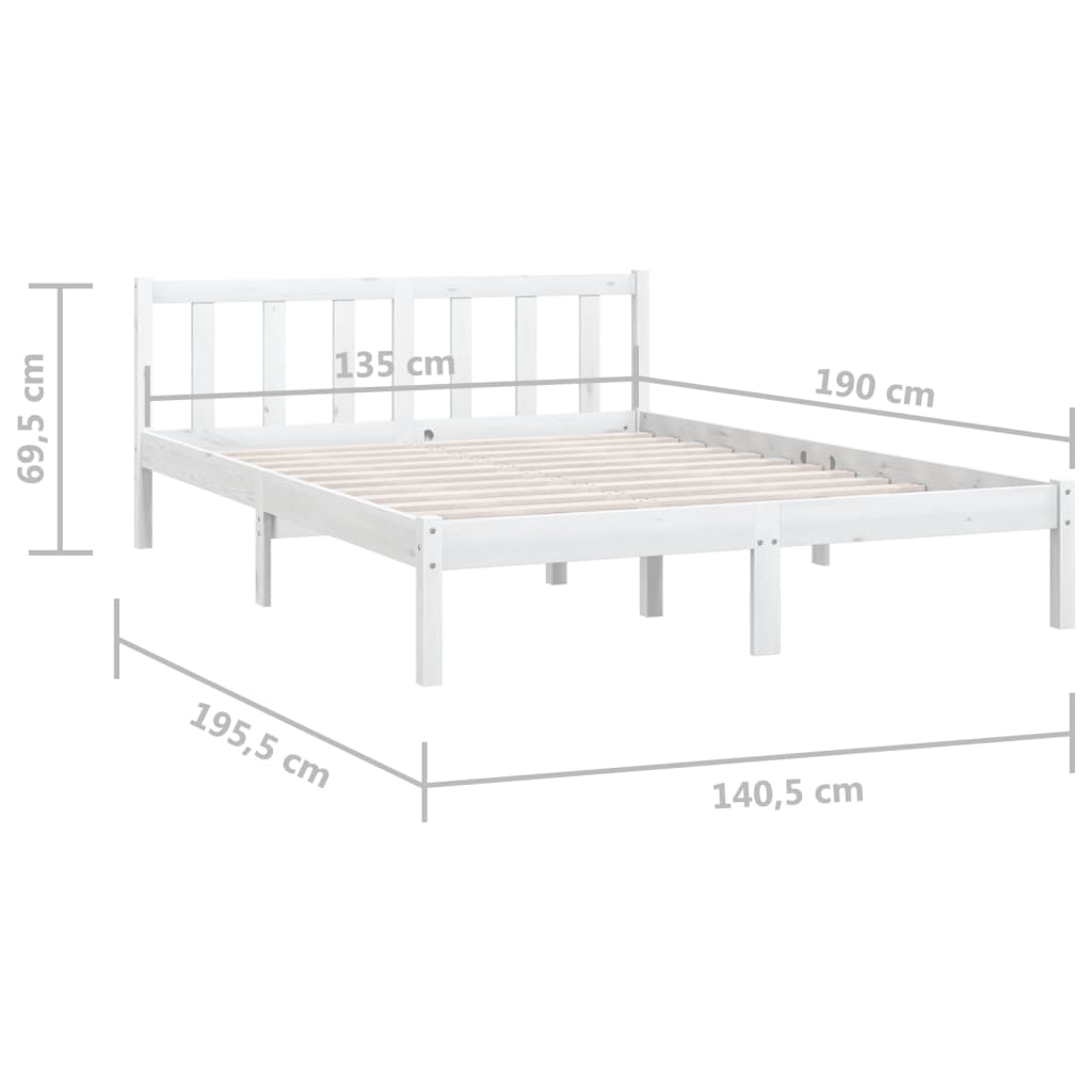 Bedframe massief grenenhout 135x190