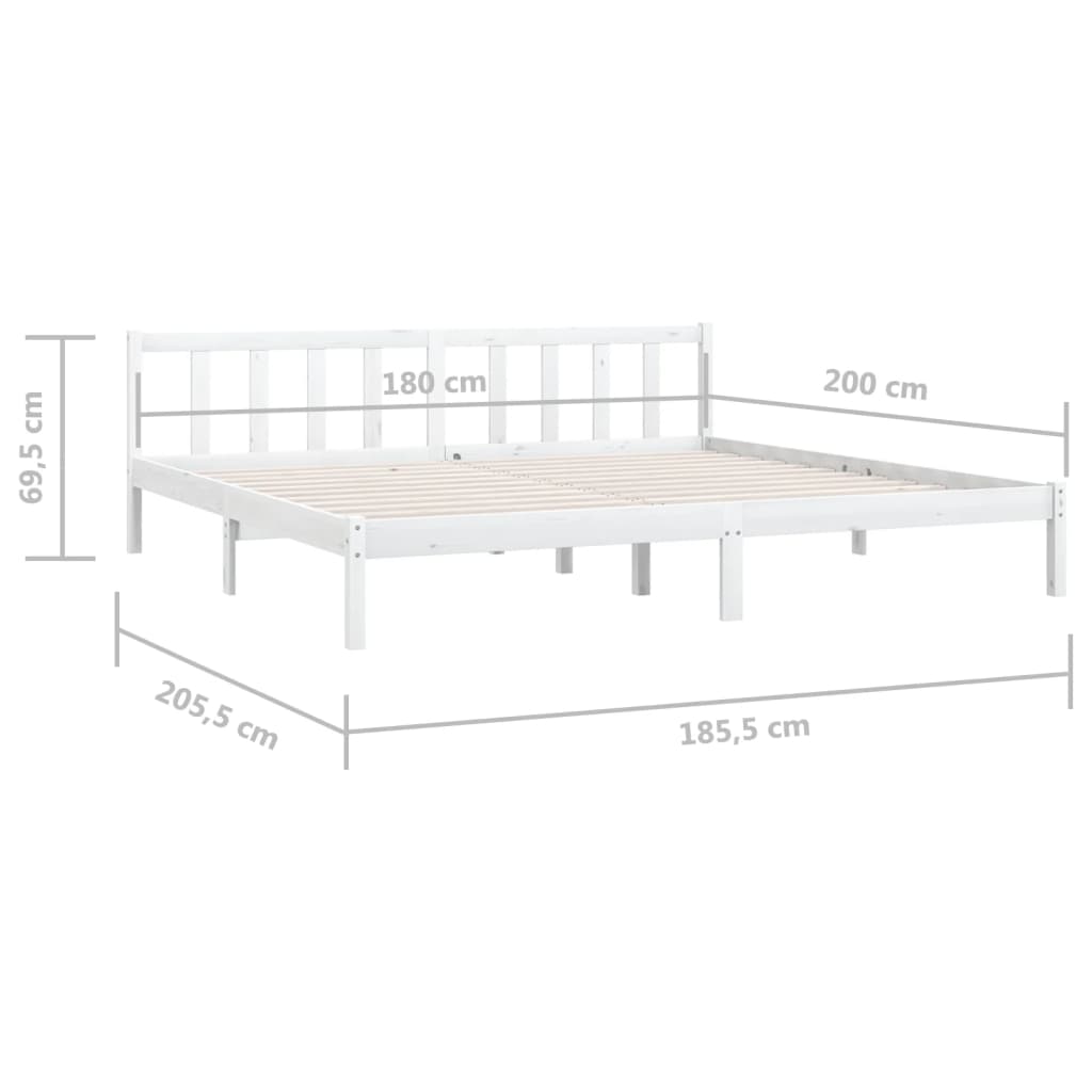 Bedframe massief grenenhout 135x190