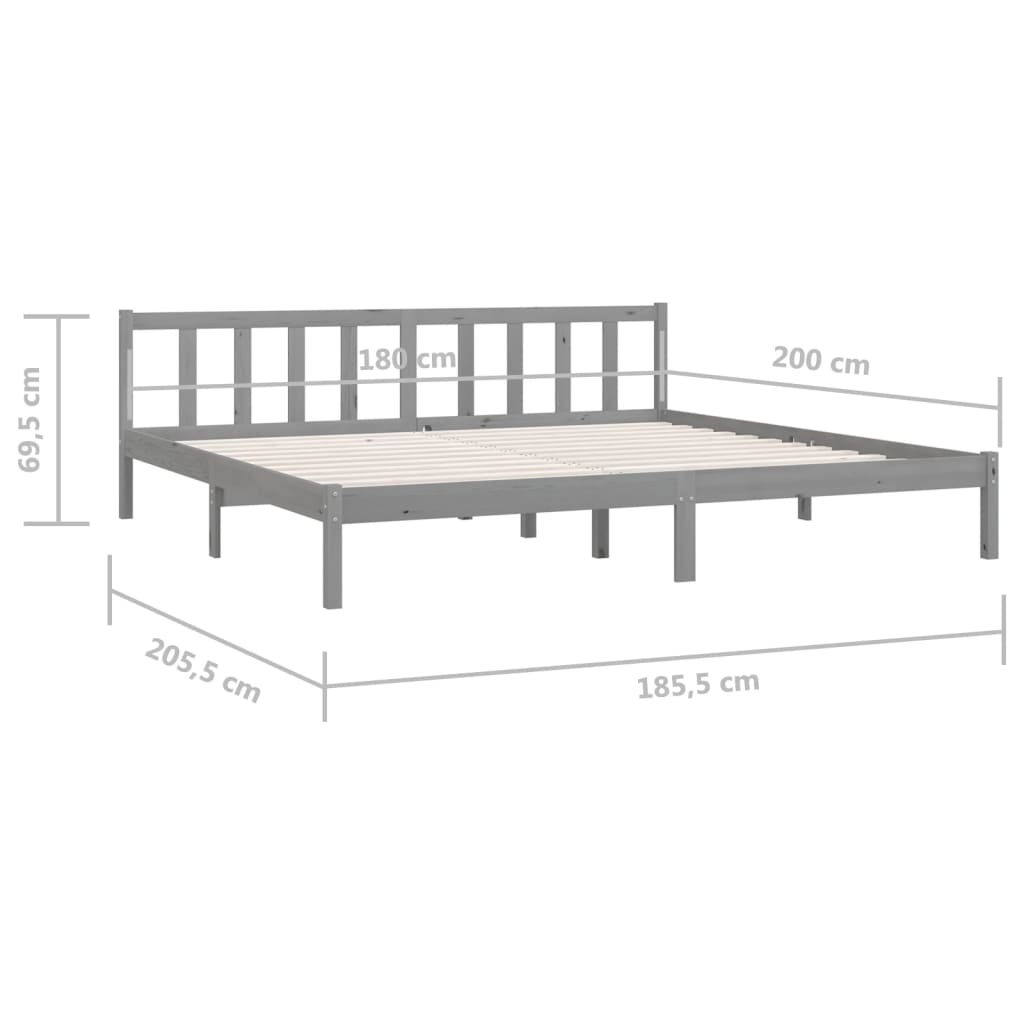 Bedframe massief grenenhout 135x190