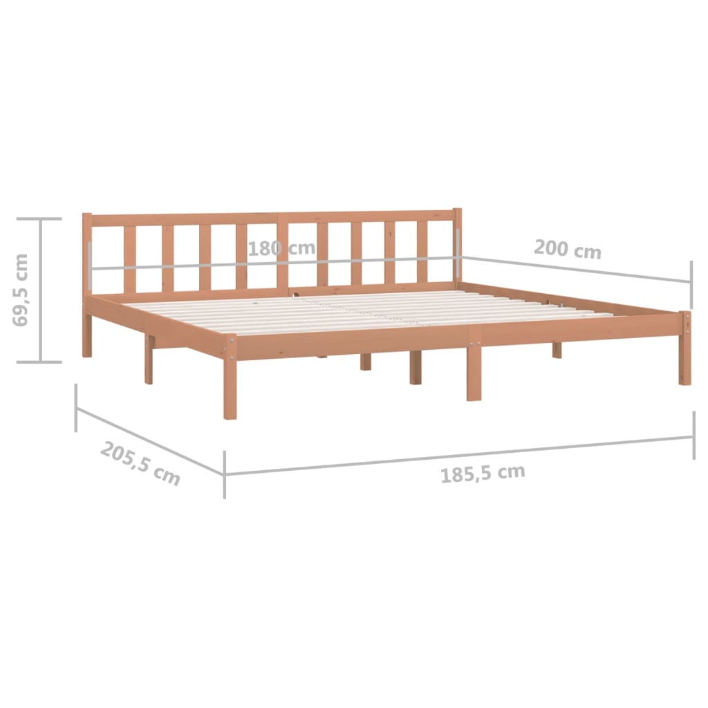 Bedframe massief grenenhout 135x190