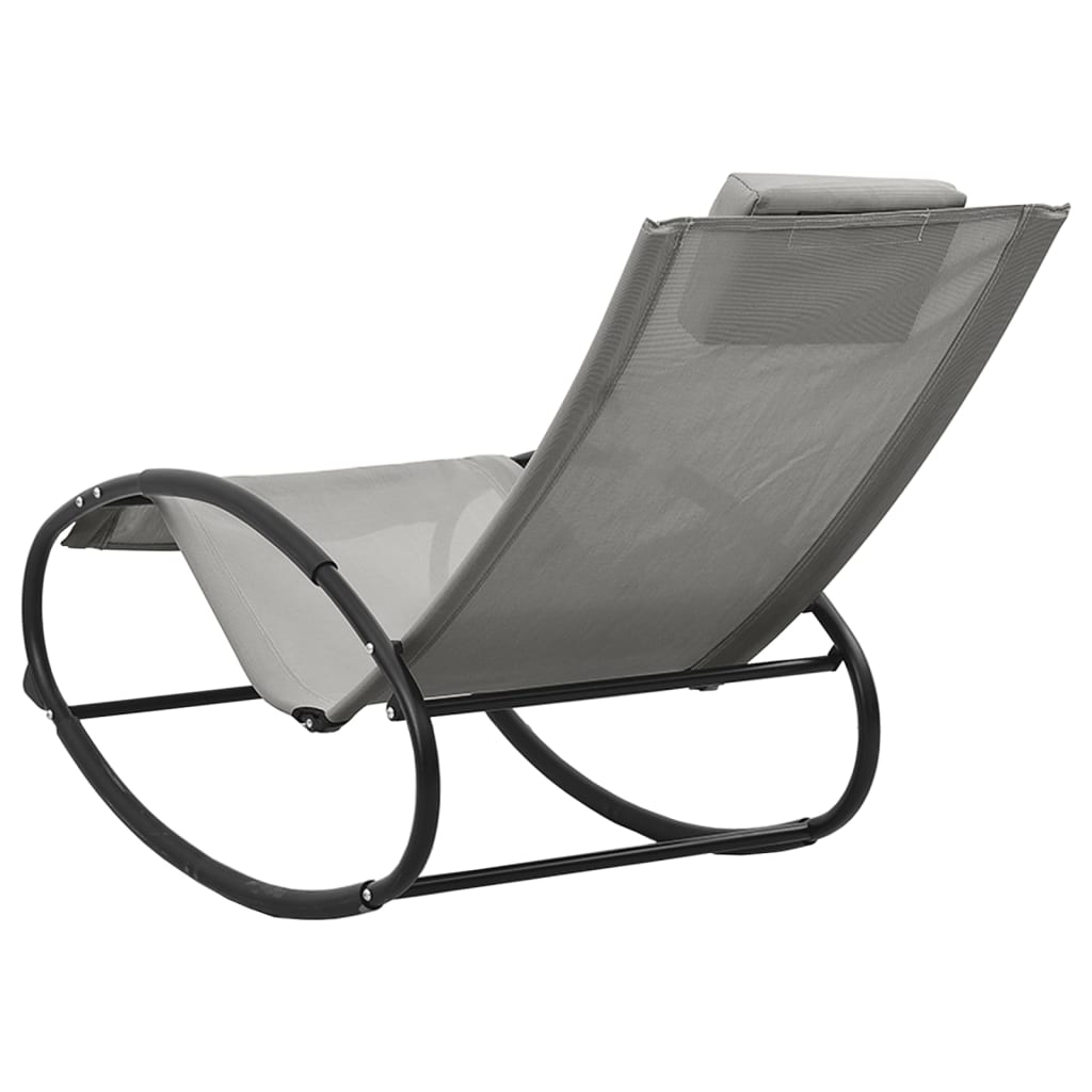 Chaise longue avec coussin en acier et textilène