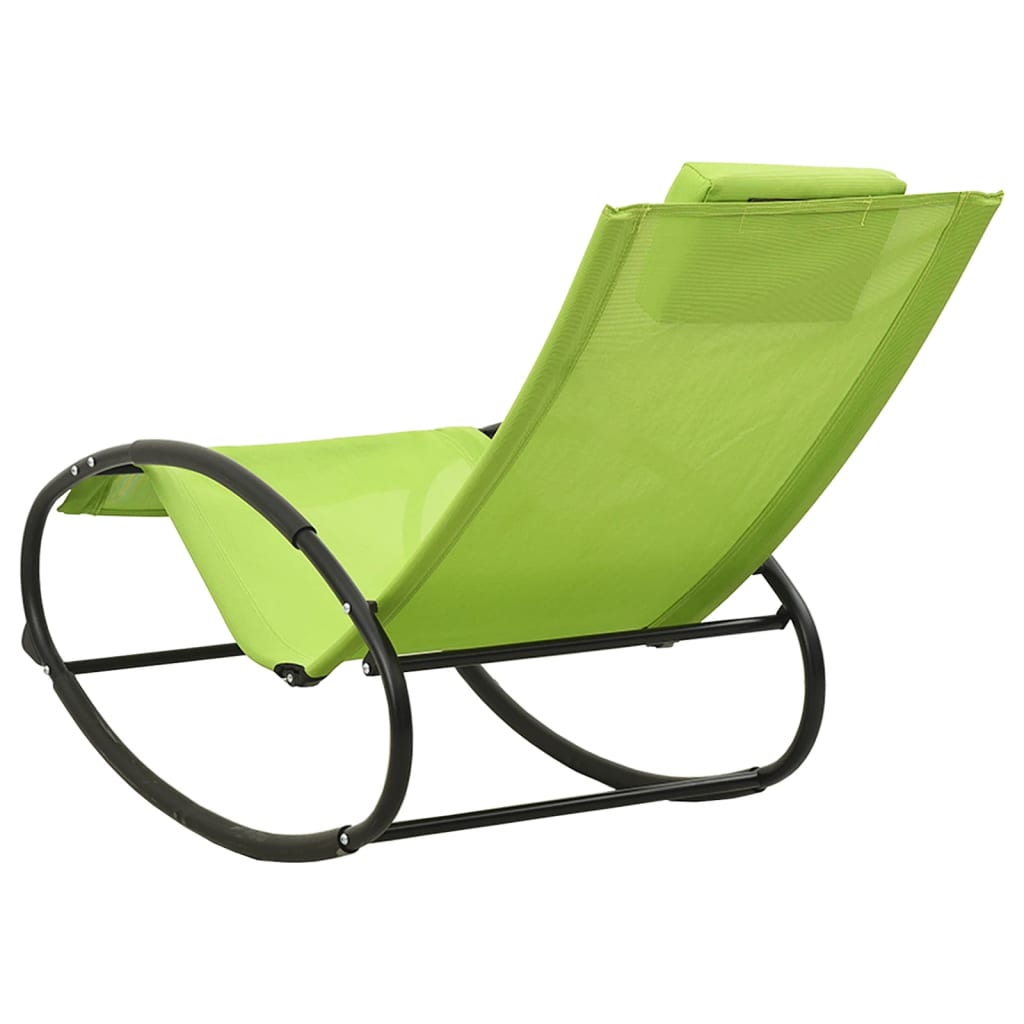 Chaise longue avec coussin en acier et textilène