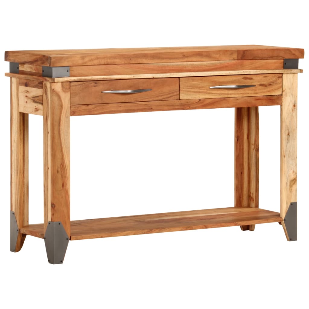 Table console 110x34x74 cm en bois d'acacia massif