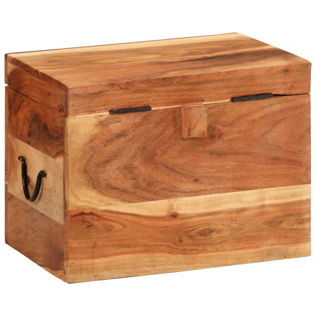 Boîte de rangement 39x28x31 cm en bois d'acacia massif