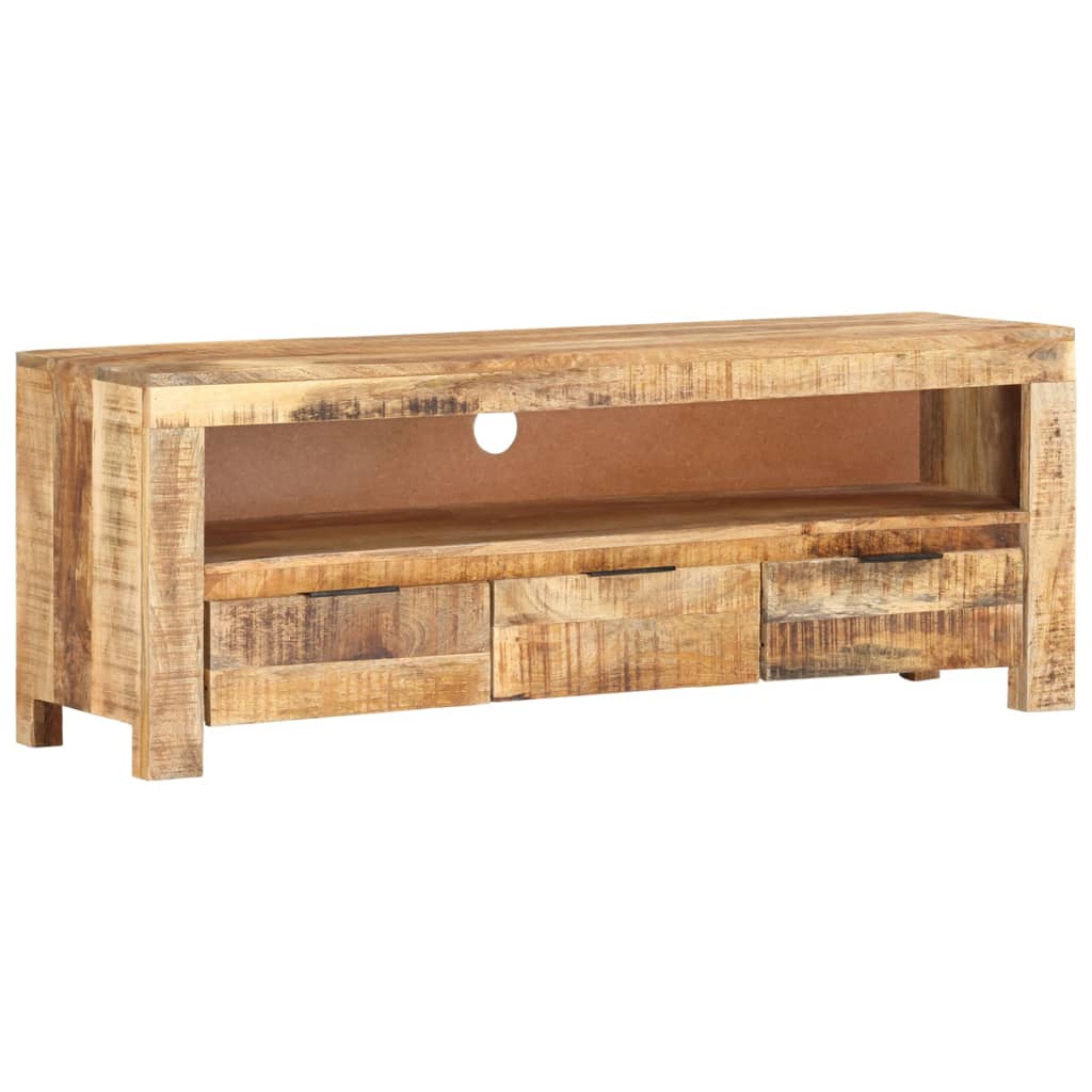 Tv-meubel 110x30x40 cm ruw mangohout