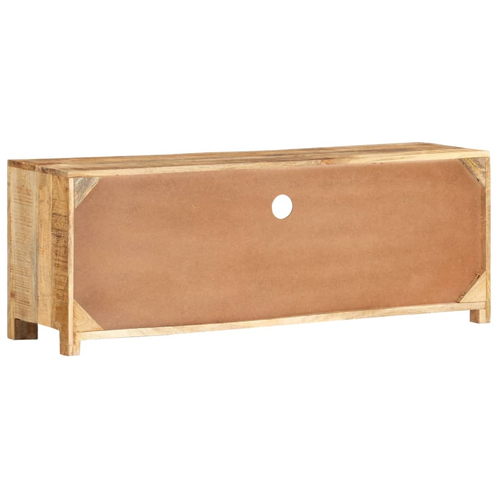 Meuble TV 110x30x40 cm bois de manguier brut