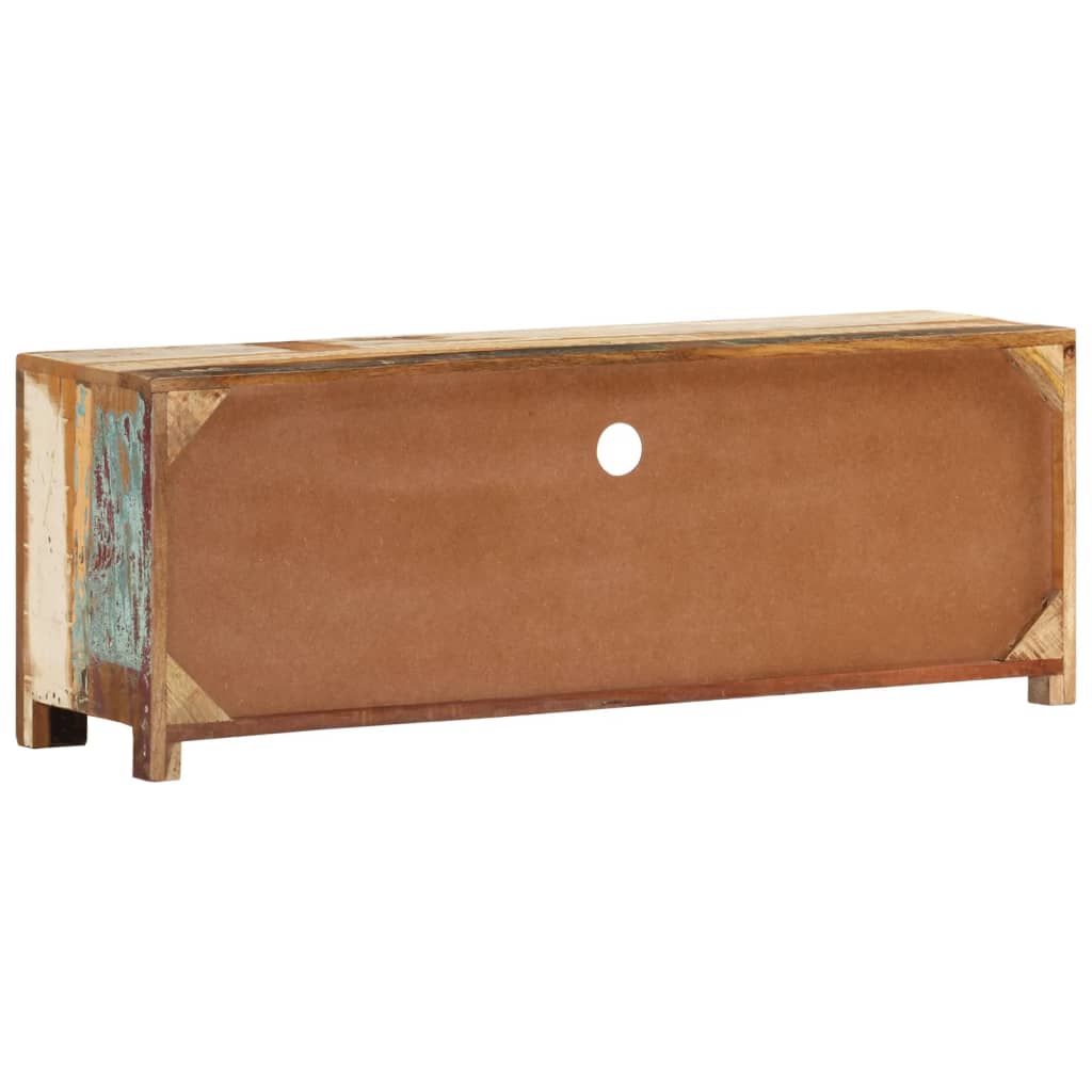 Meuble TV 110x30x40 cm bois de manguier brut