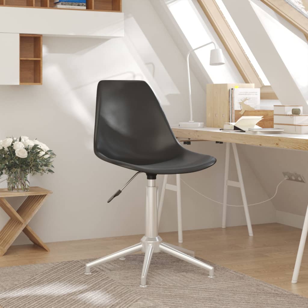 Chaise de bureau rotative en polypropylène gris clair