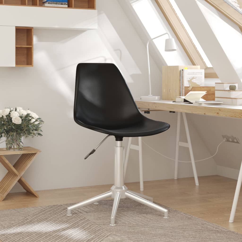 Chaise de bureau rotative en polypropylène gris clair