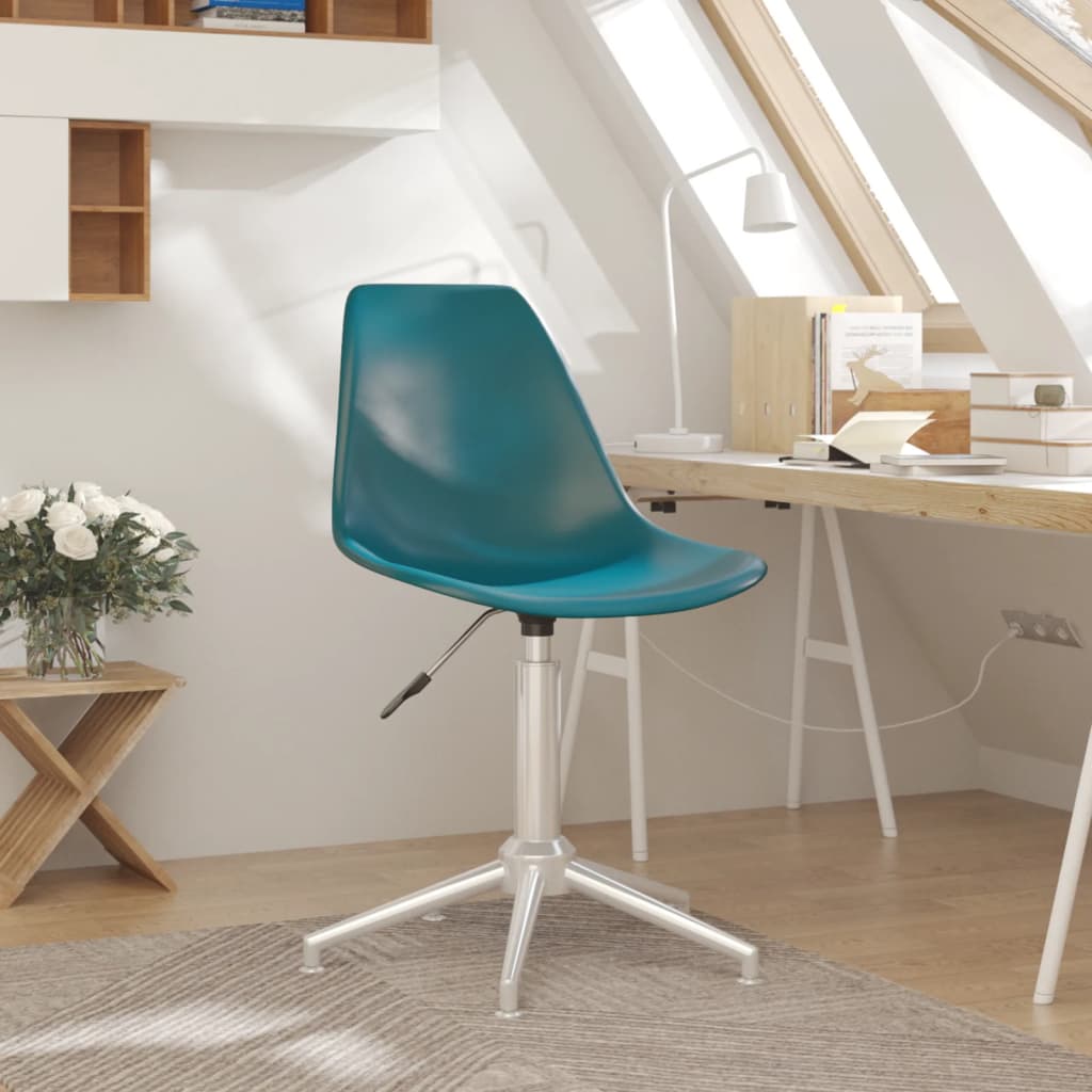 Chaise de bureau rotative en polypropylène gris clair