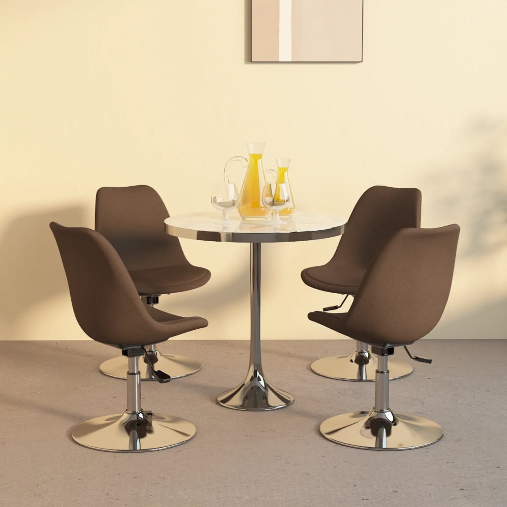 Chaises de salle à manger 4 pcs pivotantes en tissu