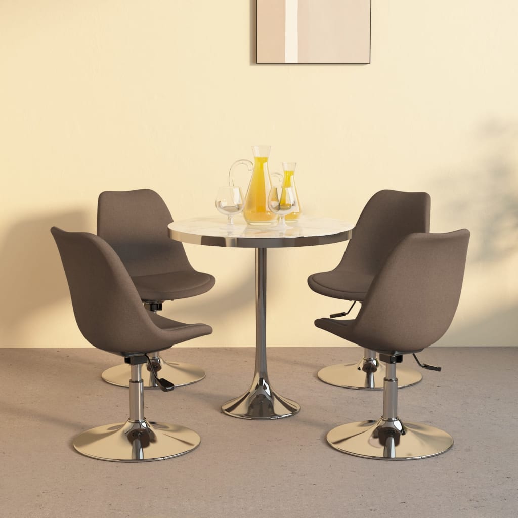 Chaises de salle à manger 4 pcs pivotantes en tissu