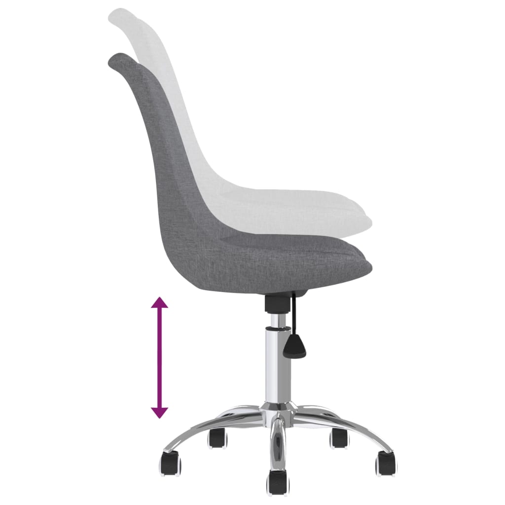 Chaise de bureau pivotante en tissu